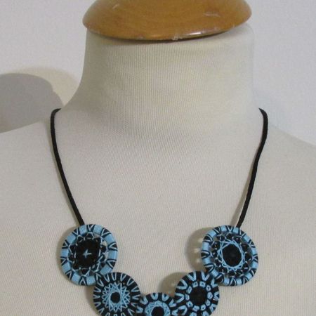 Kette türkis schwarz